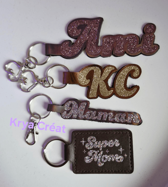 Porte-clés simili cuir 